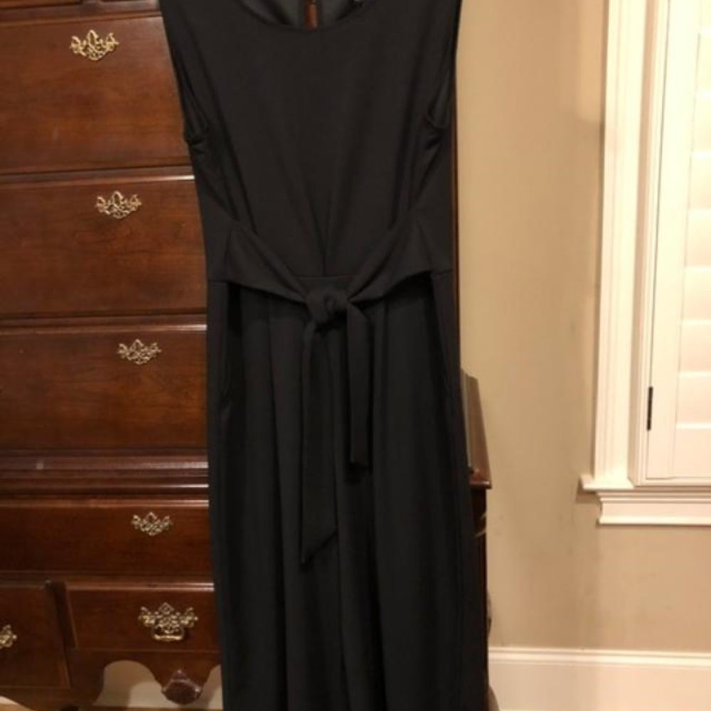 NWOT, Du Jour Black Petitie Medium Capri Jumpsuit